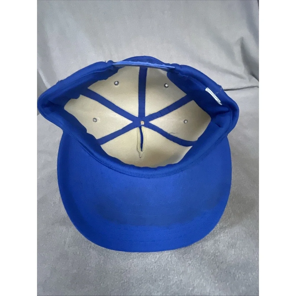 Distressed Banner Bearings‎ Trucker Hat Mens OSFA Blue Vintage Snapback Mesh Cap